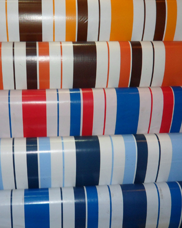 PVC color striped mesh cloth